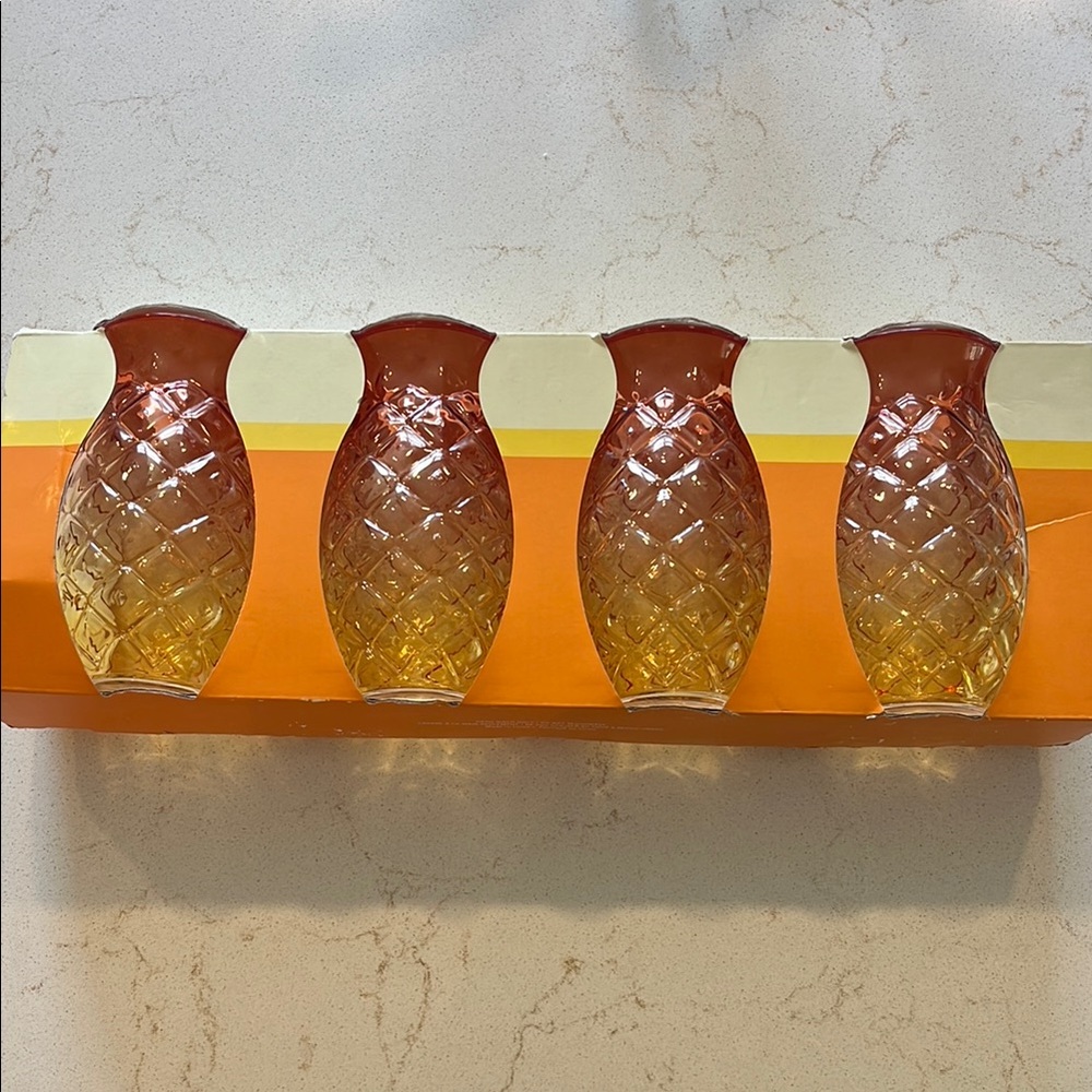 C&C California Gradient Glass Vases - Red and Yellow